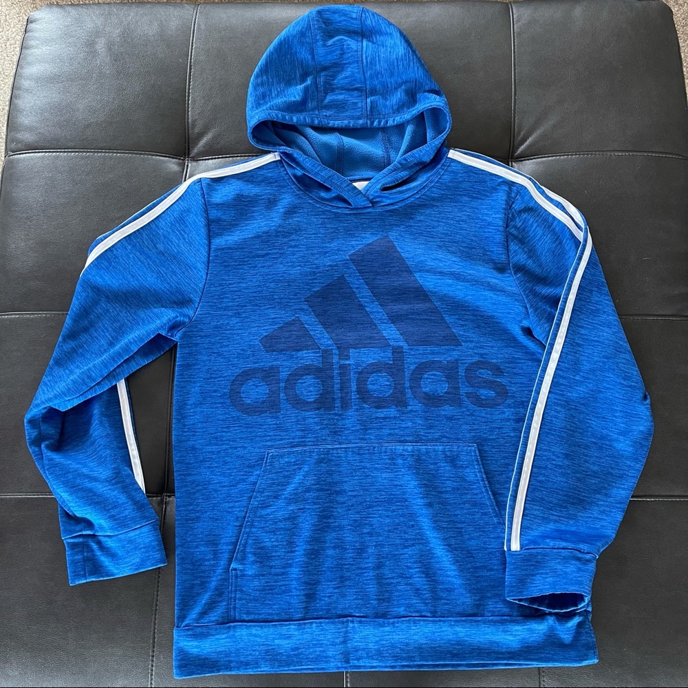 💙Adidas 3-Stripe Hoodie Boy’s sz XL